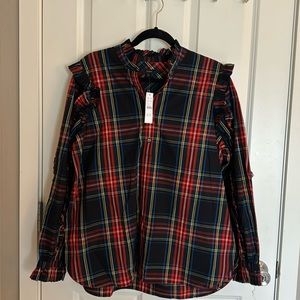 NWTs JCrew Plaid Tartan Blouse